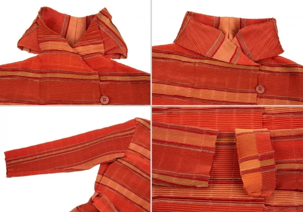 ISSEY MIYAKE Striped Pleats Jacket K-86906_003