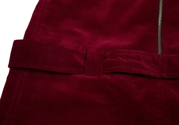 ジャンポールゴルチエJean Paul GAULTIER PARIS ベロアベルテッド半袖ワンピース ワインレッド40 K-86954_016