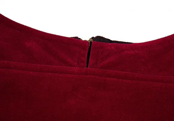 ジャンポールゴルチエJean Paul GAULTIER PARIS ベロアベルテッド半袖ワンピース ワインレッド40 K-86954_003