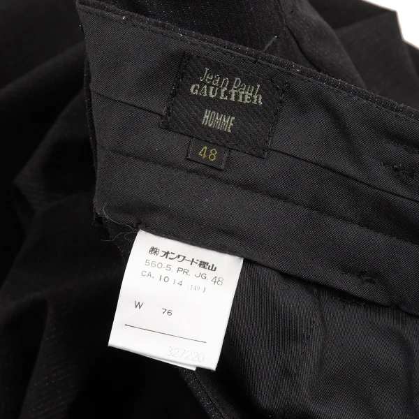 ジャンポールゴルチエ オムJean Paul GAULTIER HOMME ストライプテーパードパンツ 紺48 K-86962_014