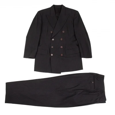 ジャンポールゴルチエ オムJean Paul GAULTIER HOMME ストライプダブルブレストセットアップ 紺