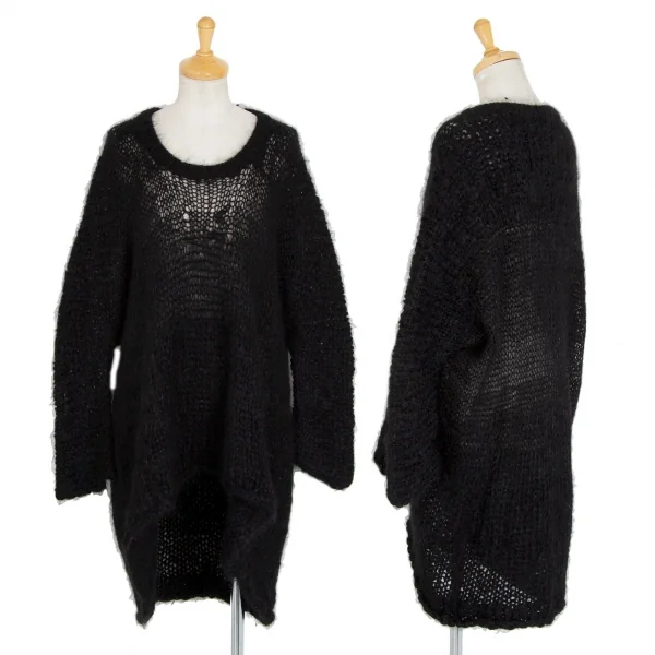 ジュンヤワタナベ コムデギャルソンJUNYA WATANABE COMME des GARCONS モヘヤウールドルマンビッグシルエットニット 黒S K-86982_001