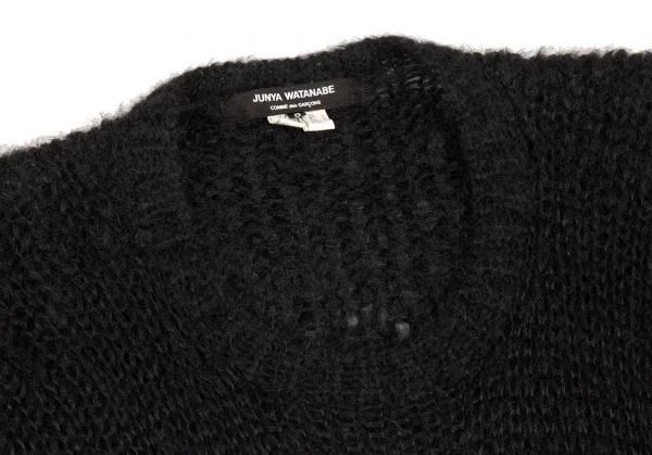 ジュンヤワタナベ コムデギャルソンJUNYA WATANABE COMME des GARCONS モヘヤウールドルマンビッグシルエットニット 黒S K-86982_004