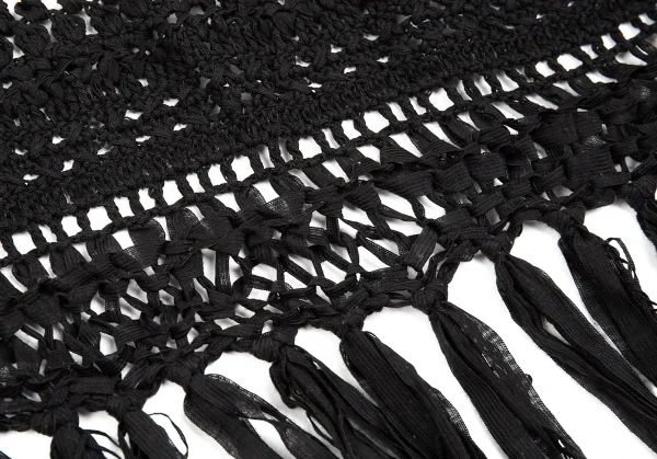 ジュンヤワタナベ コムデギャルソンJUNYA WATANABE COMME des GARCONS テープ編みデザインノースリーブニット 黒S K-86983_010