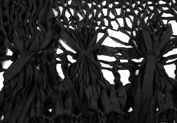 ジュンヤワタナベ コムデギャルソンJUNYA WATANABE COMME des GARCONS テープ編みデザインノースリーブニット 黒S K-86983_013