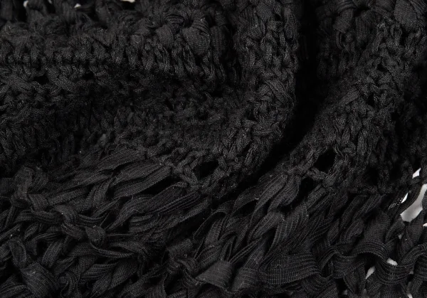 ジュンヤワタナベ コムデギャルソンJUNYA WATANABE COMME des GARCONS テープ編みデザインノースリーブニット 黒S K-86983_017