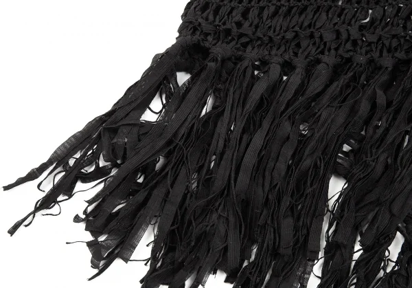 ジュンヤワタナベ コムデギャルソンJUNYA WATANABE COMME des GARCONS テープ編みデザインノースリーブニット 黒S K-86983_008