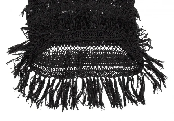 ジュンヤワタナベ コムデギャルソンJUNYA WATANABE COMME des GARCONS テープ編みデザインノースリーブニット 黒S K-86983_009