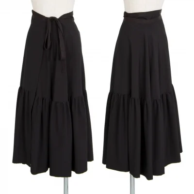 ジュンヤワタナベ コムデギャルソンJUNYA WATANABE COMME des GARCONS ウールギャザー切替ラップスカート