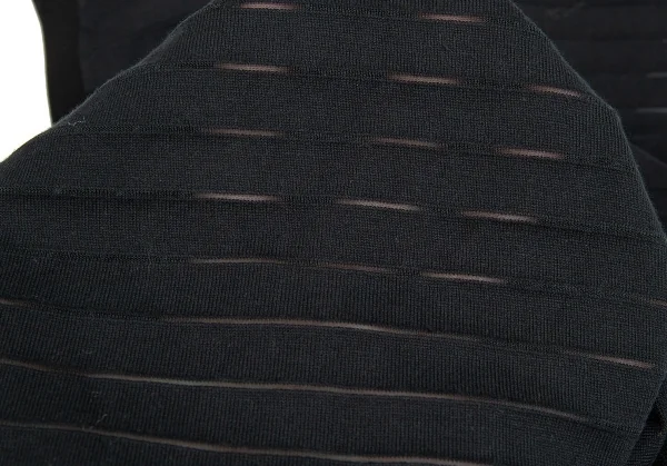 イッセイミヤケペルマネンテISSEY MIYAKEPERMANENTE シースルーボーダータンクトップ 黒M K-86988_010