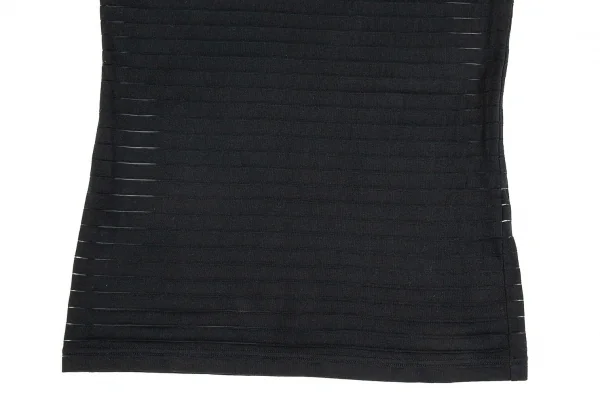 イッセイミヤケペルマネンテISSEY MIYAKEPERMANENTE シースルーボーダータンクトップ 黒M K-86988_006