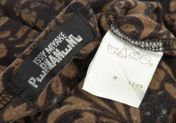 イッセイミヤケペルマネンテISSEY MIYAKEPERMANENTE ダマスクプリントタンクトップ 黒茶M K-86989_013