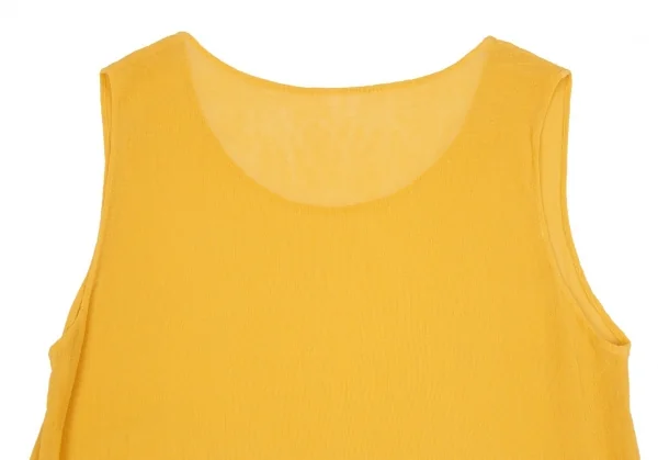 イッセイミヤケペルマネンテISSEY MIYAKEPERMANENTE コットンレーヨンシースルータンクトップ 黄M K-86990_010