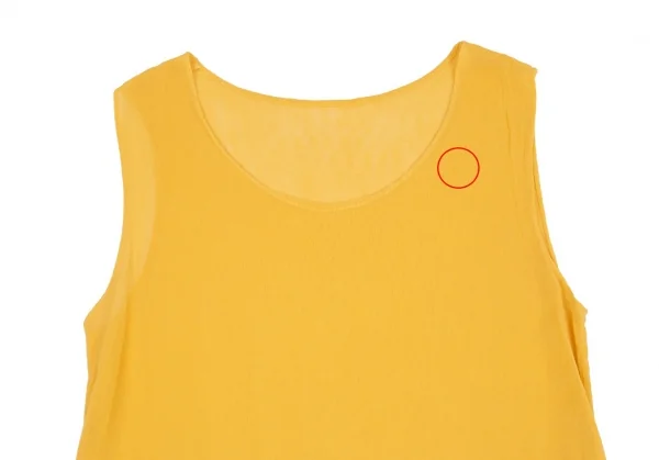 イッセイミヤケペルマネンテISSEY MIYAKEPERMANENTE コットンレーヨンシースルータンクトップ 黄M K-86990_003