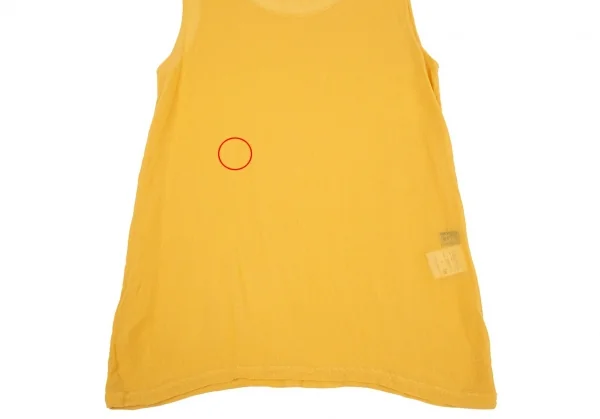 イッセイミヤケペルマネンテISSEY MIYAKEPERMANENTE コットンレーヨンシースルータンクトップ 黄M K-86990_006