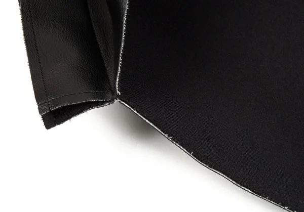コムデギャルソンCOMME des GARCONS フェイクレザー二次元スカート 黒XS K-87017_010