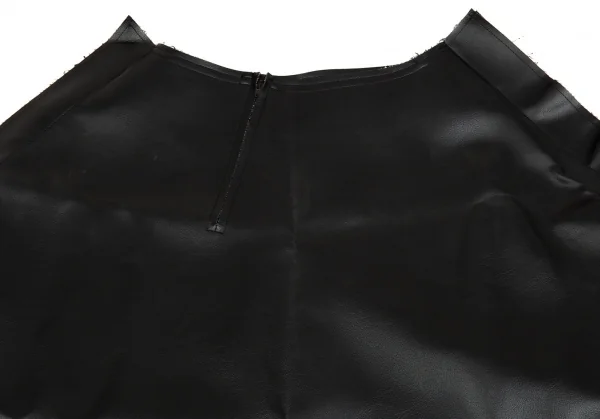 コムデギャルソンCOMME des GARCONS フェイクレザー二次元スカート 黒XS K-87017_014