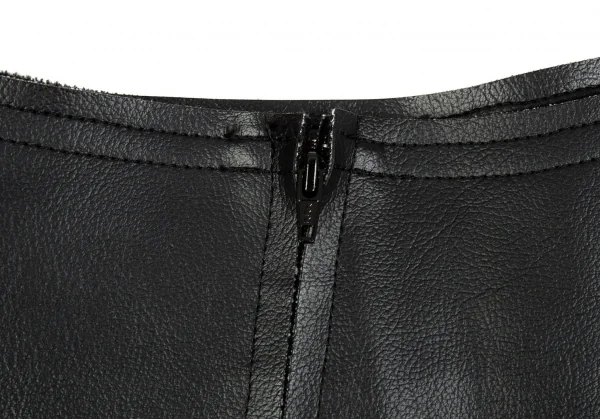 コムデギャルソンCOMME des GARCONS フェイクレザー二次元スカート 黒XS K-87017_015