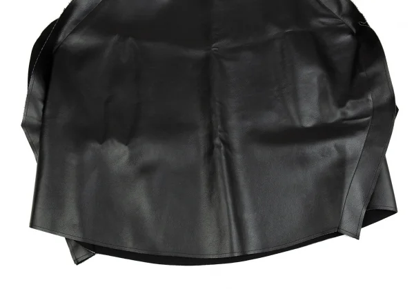 コムデギャルソンCOMME des GARCONS フェイクレザー二次元スカート 黒XS K-87017_007