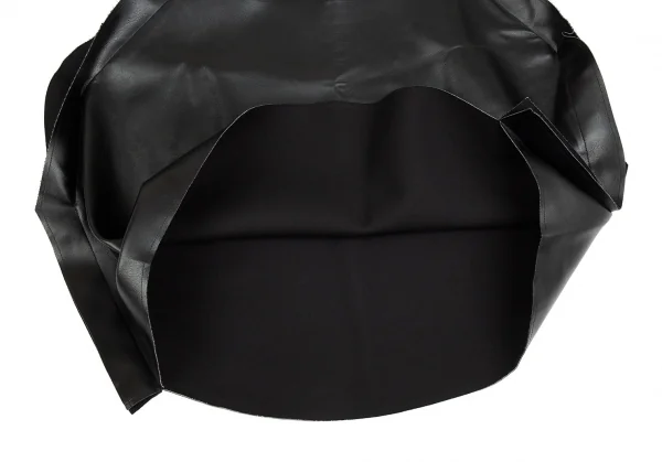 コムデギャルソンCOMME des GARCONS フェイクレザー二次元スカート 黒XS K-87017_008