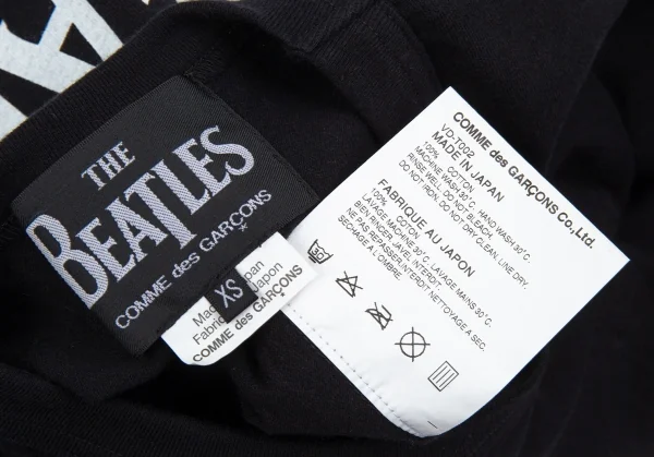 ザ ビートルズ コムデギャルソンTHE BEATLES COMME des GARCONS バックロゴプリントTシャツ 黒XS K-87021_013