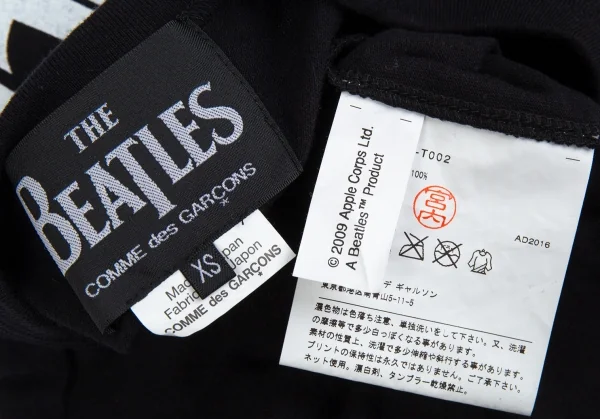 ザ ビートルズ コムデギャルソンTHE BEATLES COMME des GARCONS バックロゴプリントTシャツ 黒XS K-87021_015