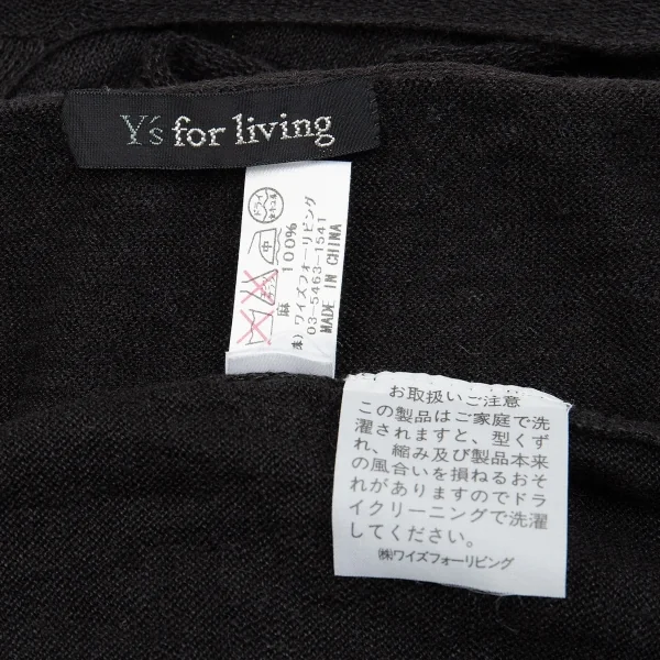 ワイズフォーリビングY's for living リネンノースリーブトップス 黒M位 K-87103_014