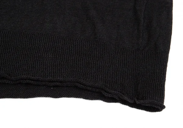 ワイズフォーリビングY's for living リネンノースリーブトップス 黒M位 K-87103_007