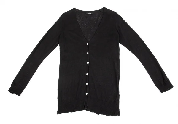 ワイズフォーリビングY's for living リネンカーディガン 黒M位 K-87104_002
