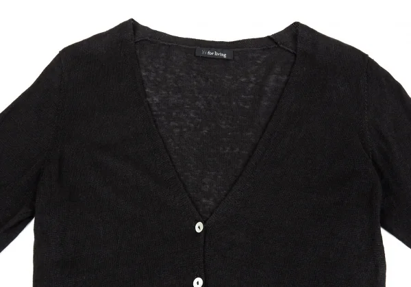 ワイズフォーリビングY's for living リネンカーディガン 黒M位 K-87104_003