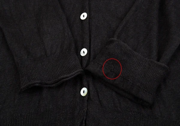 ワイズフォーリビングY's for living リネンカーディガン 黒M位 K-87104_006