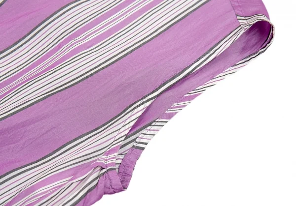 ワイズY's キュプラシルクノースリーブシャツ 紫2 K-87113_010