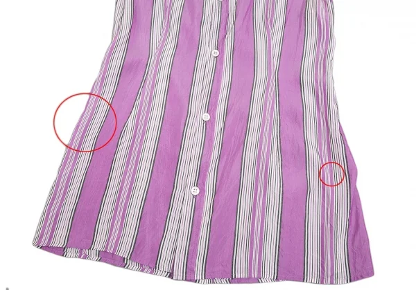 ワイズY's キュプラシルクノースリーブシャツ 紫2 K-87113_011