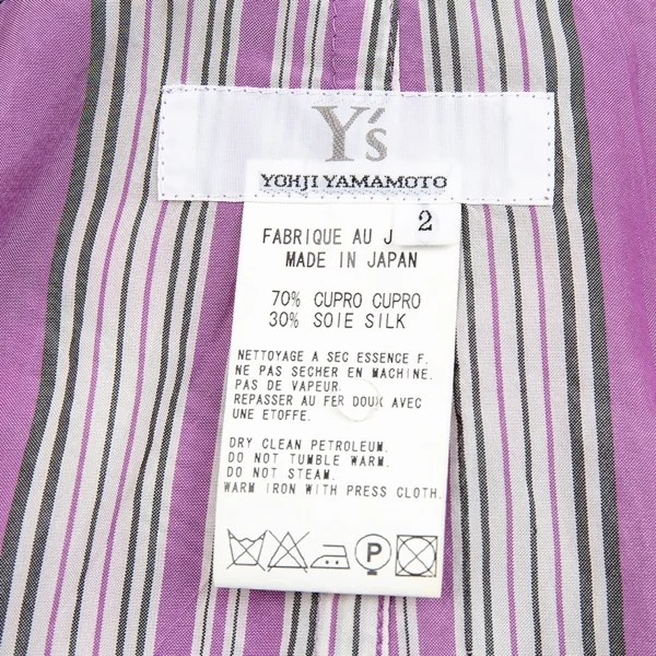 ワイズY's キュプラシルクノースリーブシャツ 紫2 K-87113_019