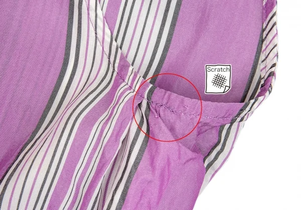 ワイズY's キュプラシルクノースリーブシャツ 紫2 K-87113_006