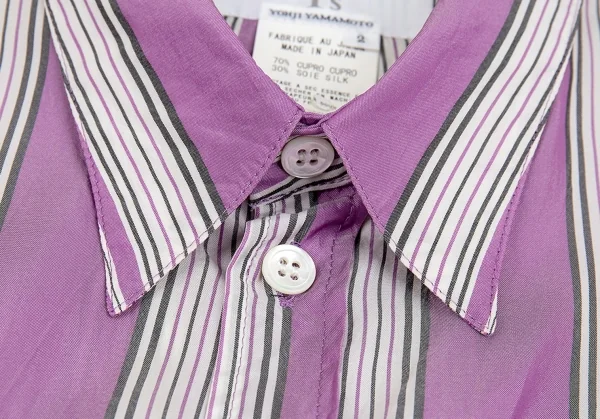 ワイズY's キュプラシルクノースリーブシャツ 紫2 K-87113_008