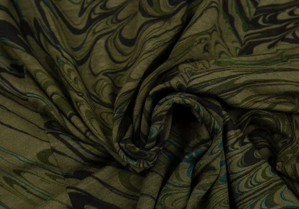 イッセイミヤケISSEY MIYAKE マーブルプリントTシャツ カーキ2 K-87121_012