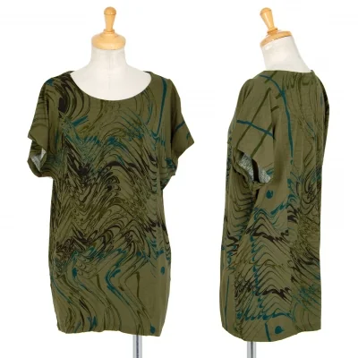 イッセイミヤケISSEY MIYAKE マーブルプリントTシャツ