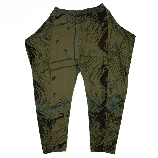 イッセイミヤケISSEY MIYAKE マーブルプリントセットアップ カーキ2/M位 K-87123_011