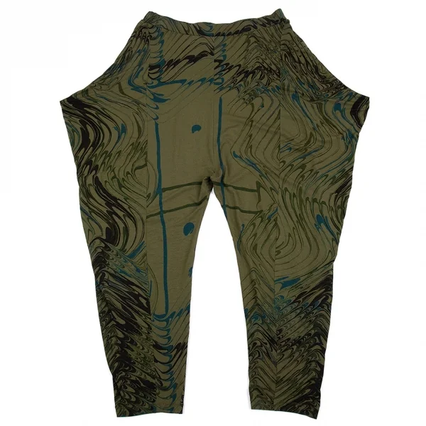 イッセイミヤケISSEY MIYAKE マーブルプリントセットアップ カーキ2/M位 K-87123_017