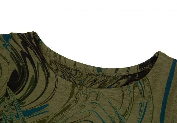 イッセイミヤケISSEY MIYAKE マーブルプリントセットアップ カーキ2/M位 K-87123_004