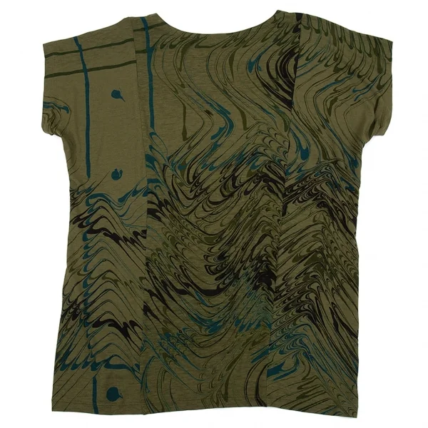 イッセイミヤケISSEY MIYAKE マーブルプリントセットアップ カーキ2/M位 K-87123_008