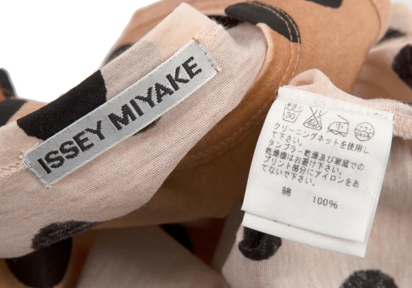 イッセイミヤケISSEY MIYAKE グラデーション染めドットプリントタンクトップ ベージュ2 K-87143_013