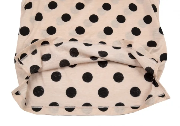 イッセイミヤケISSEY MIYAKE グラデーション染めドットプリントタンクトップ ベージュ2 K-87143_008