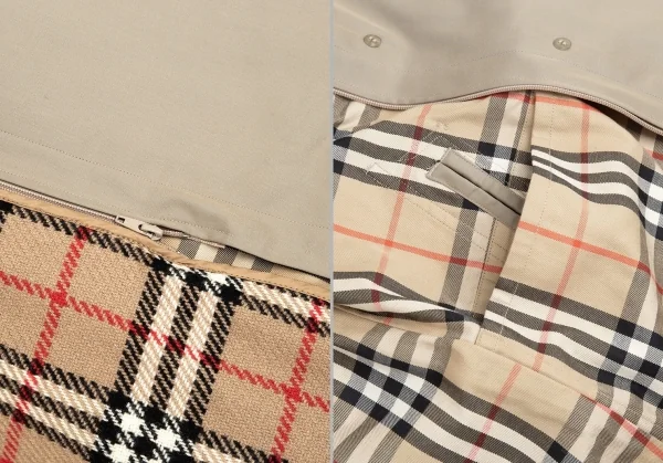 バーバリープローサムBURBERRY PRORSUM ノバチェックライナートレンチコート カーキ7AB2 K-87195_012