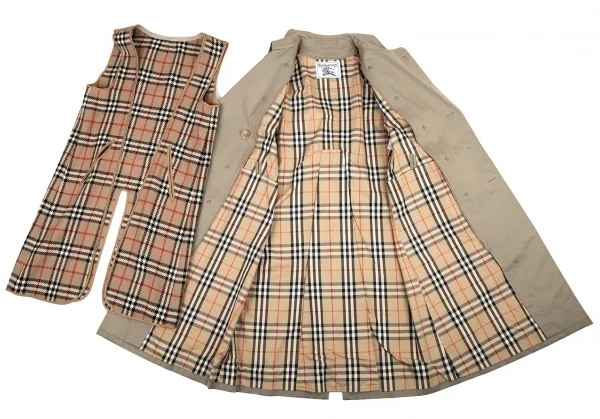 バーバリープローサムBURBERRY PRORSUM ノバチェックライナートレンチコート カーキ7AB2 K-87195_013