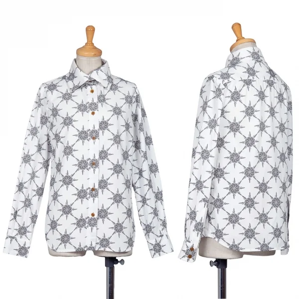 ヴィヴィアンウエストウッド レッドレーベルVivienne Westwood Red Label コットンダガープリントシャツ 白2 K-87243_001
