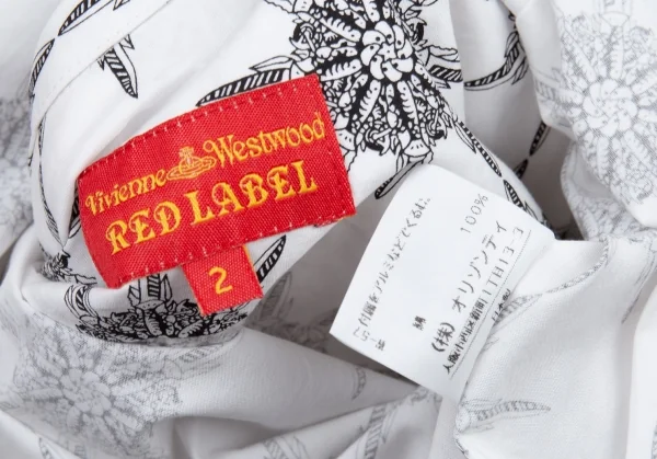 ヴィヴィアンウエストウッド レッドレーベルVivienne Westwood Red Label コットンダガープリントシャツ 白2 K-87243_015