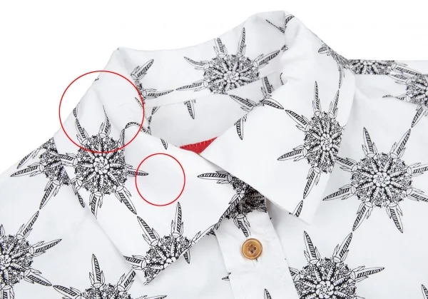 ヴィヴィアンウエストウッド レッドレーベルVivienne Westwood Red Label コットンダガープリントシャツ 白2 K-87243_004