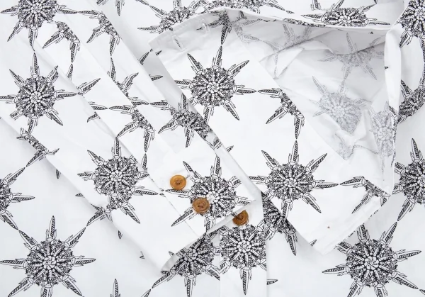 ヴィヴィアンウエストウッド レッドレーベルVivienne Westwood Red Label コットンダガープリントシャツ 白2 K-87243_009